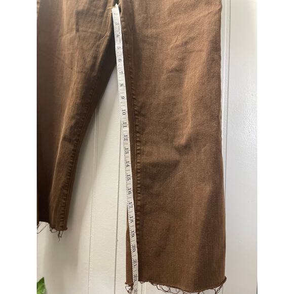 Women’s NYDJ Mom Jeans Brown Tummy Tuck Straight Loose Fit Size 12 - Picture 4 of 7